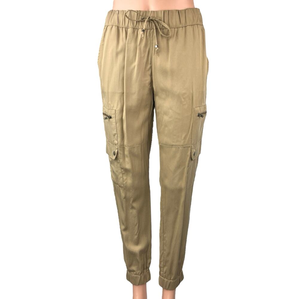 Banana Republic Womens Tan Mid Rise Drawstring Cargo Jogger Sweat Pants Size XS